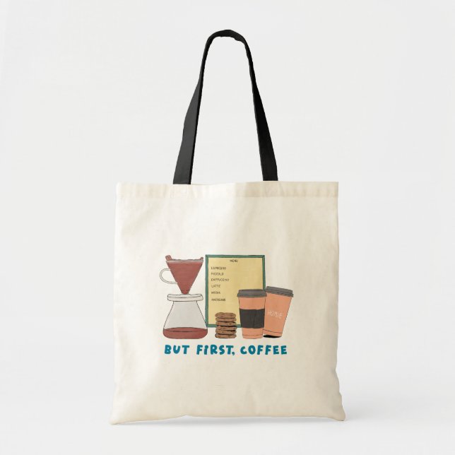 Kaffeälskare tote-bag tygkasse (Framsidan)