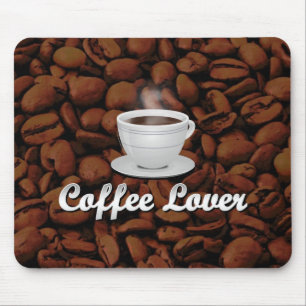 Kaffeälskare, vitkopp/bruna musmatta