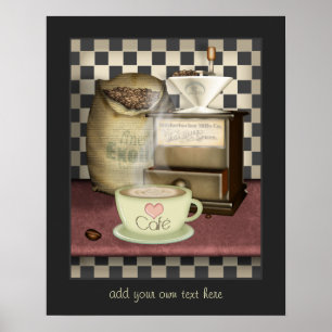 KaffeälskareCafé kök Poster