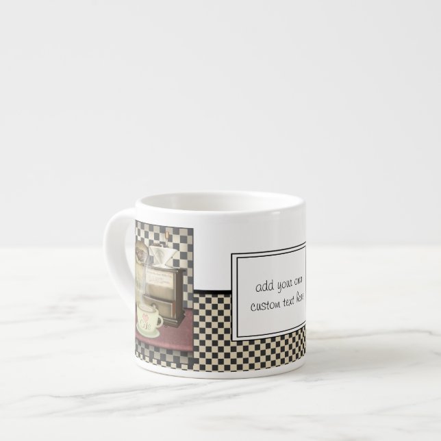 KaffeälskareCafé personlig Espressomugg (Framsida vänster)