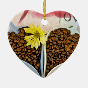 Kaffeälskareprydnad Julgransprydnad Keramik