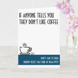 Kaffeälskares standard teal-kort kort