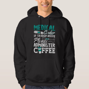 Kaffeassistent för läkarkodare, ICD-kodning Hoodie