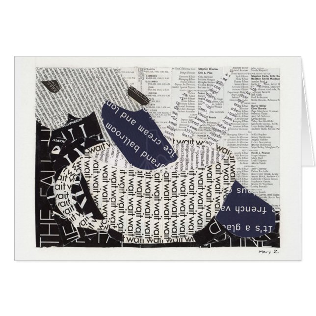 Kaffeavbrott eller Tea Time Hälsningskort (Framsidan Horizontal)