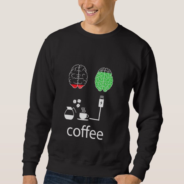 Kaffeavgift min mood lång ärmad tröja (Framsida)
