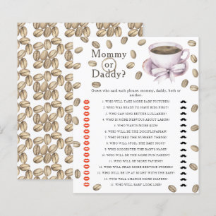 Kaffebaby shower - mamma eller pappa spel
