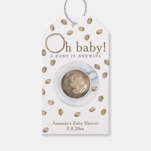 Kaffebabydusch - A baby brinner Presentetikett
