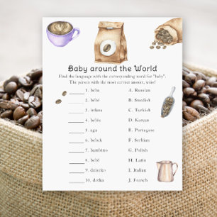 Kaffebabydusch - Baby värld runt-vilt