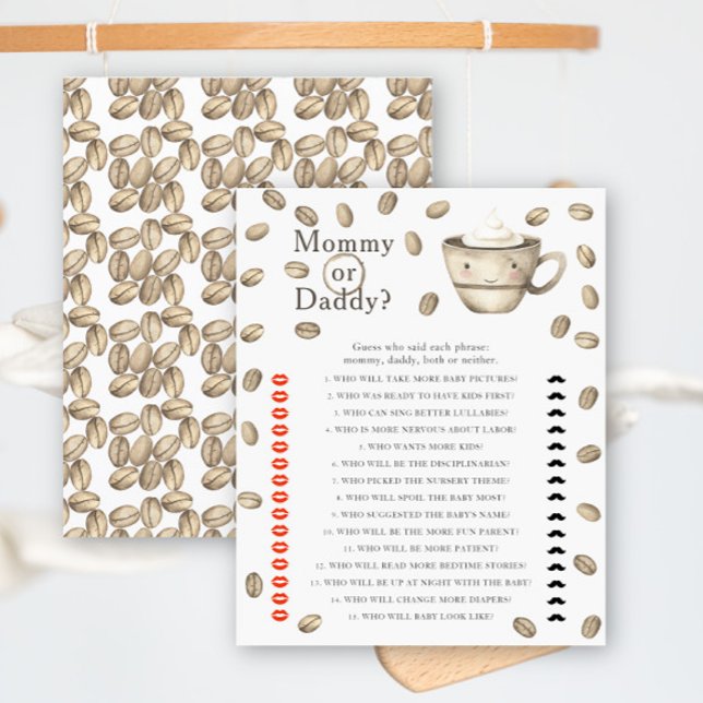 Kaffebabydusch - mamma- eller pappspel (Skapare uppladdad)