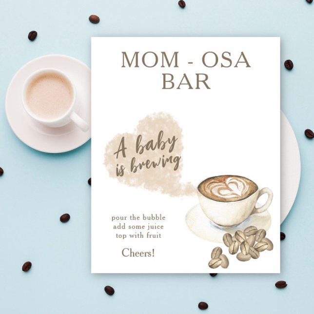 Kaffebabydusch Momosa pub Poster (Skapare uppladdad)
