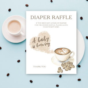 Kaffebabydusch - poster av blyraffel