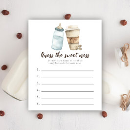 Kaffebabyduschen i baby Gissa det söta  spelet