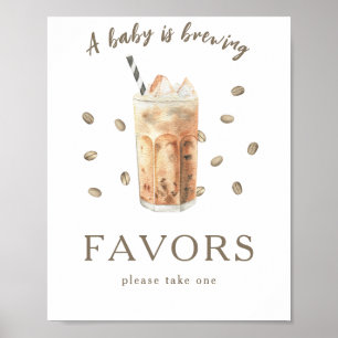Kaffebabyduschfavoriter Poster