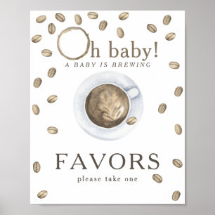 Kaffebabyduschfavoriter Poster