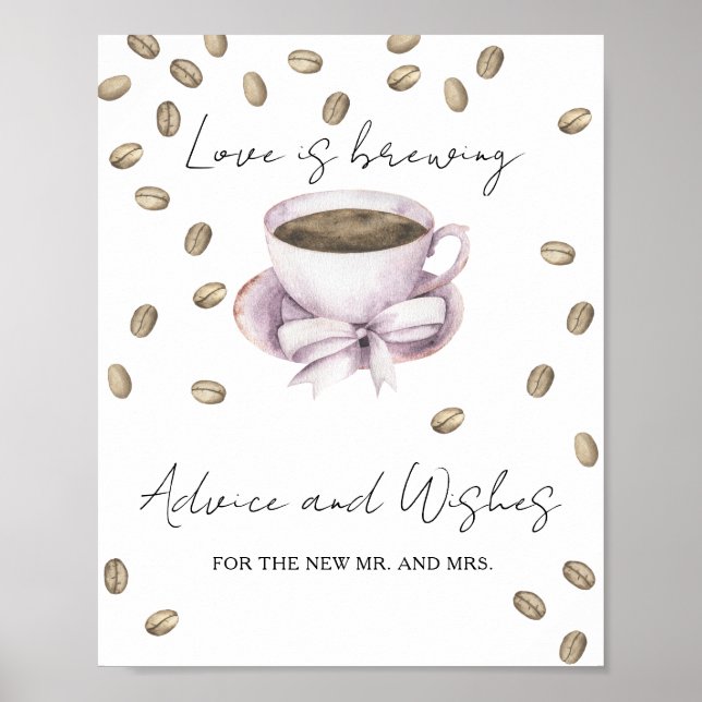Kaffebåge - Råd och Önskemål för Newlyweds Poster (Framsidan)