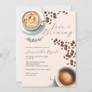 Kaffebar Bröllopsdusch-inbjudningar Inbjudningar