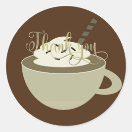 Kaffebar Cup Latte Bröllopsdusch Folie Skript Runt Klistermärke