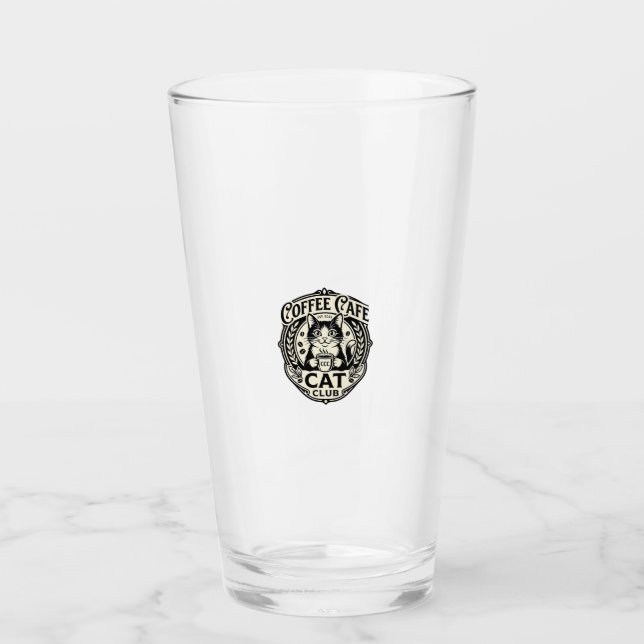 Kaffebar Katt Rolig Katt Grafik - Kaffebar Ka Glaskopp (Framsida)