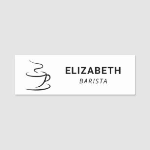 Kaffebar Logotyp Namnbricka