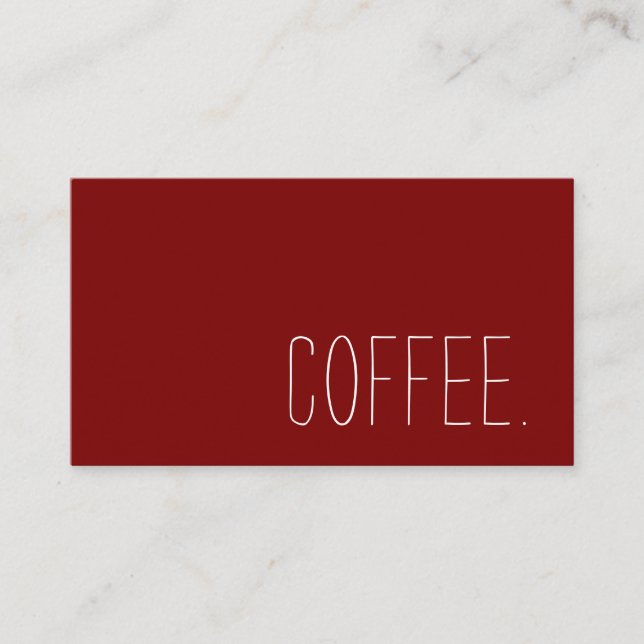 Kaffebar Lojalitet Enkel Stämpel (Framsida)