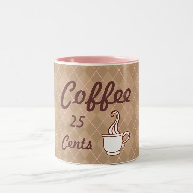 Kaffebar Mug Geschenk Två-Tonad Mugg (Center)
