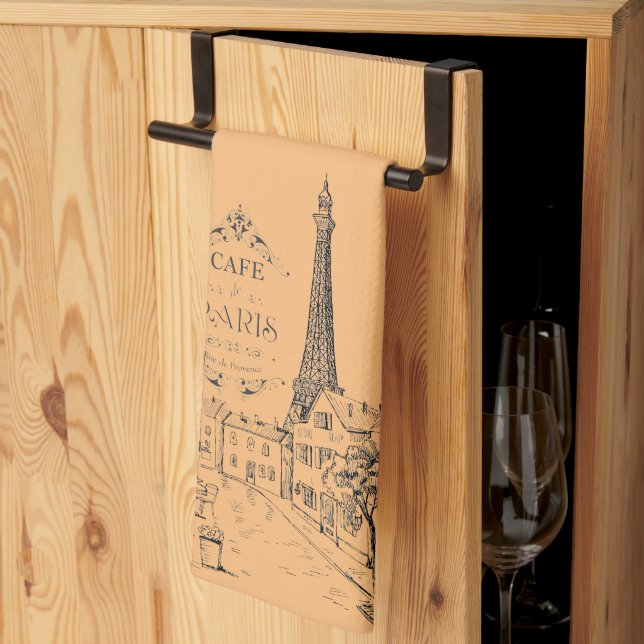 Kaffebar Paris Köksduk Kökshandduk (Thirds Fold)