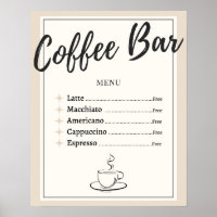 Kaffebar Poster/tryck (Ej inramad) - 40,6 cm x 50,