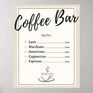 Kaffebar Poster/tryck (Ej inramad) - 40,6 cm x 50, Poster