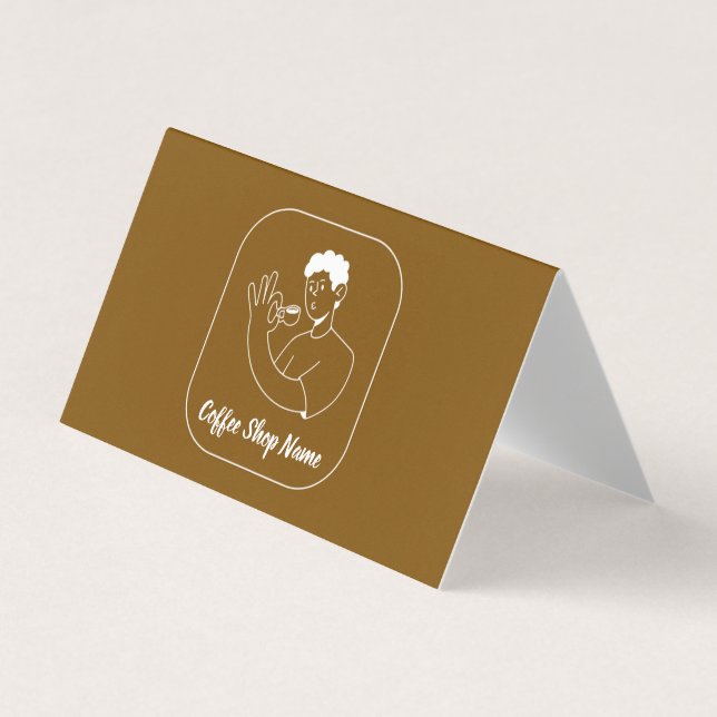 Kaffebar QR-kod Viket Visitkort (Framsida)