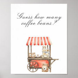 Kaffebarnskväll - gissa hur många kaffebönor poster