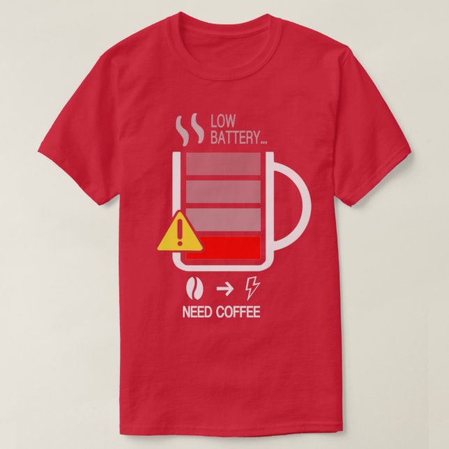 Kaffebatteri T Shirt (Design framsida)