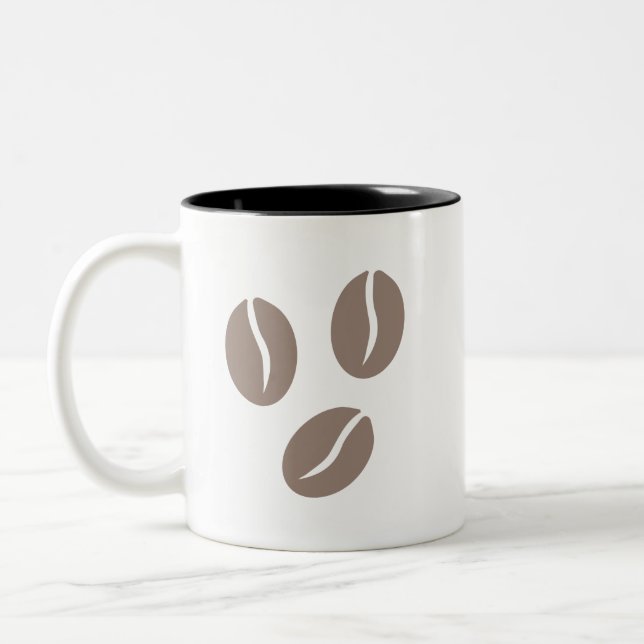 Kaffebeans Art Två-Tonad Mugg (Vänster)