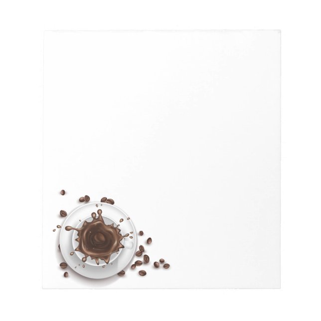 Kaffebeans Stänk Anteckningsblock (Framsida)