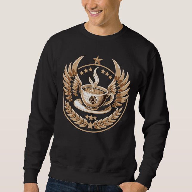 Kaffebefälhavare Lång Ärmad Tröja (Framsida)