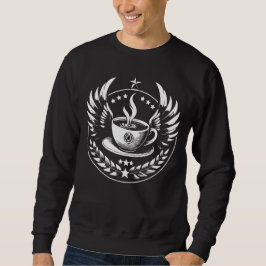 Kaffebefälhavare (vit) lång ärmad tröja