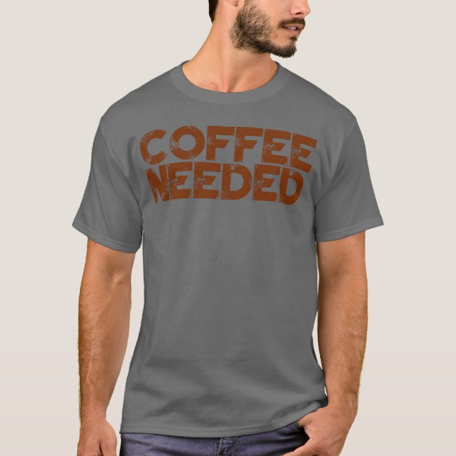 Kaffebehov retro t shirt (Framsida)