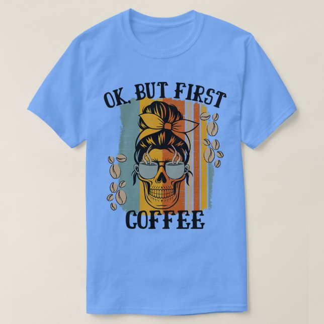 Kaffebelagd Skeleton Ca T Shirt (Design framsida)