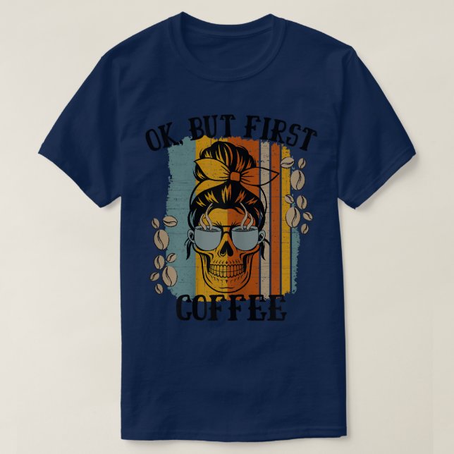 Kaffebelagd Skeleton Ca T Shirt (Design framsida)