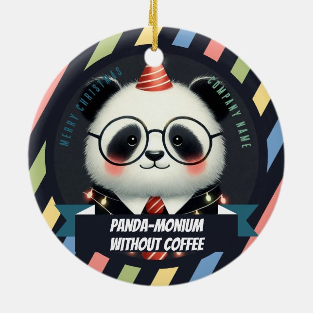 Kaffeberoende - Jul på kontoret Julgransprydnad Keramik (Baksidan)