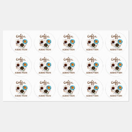 kaffeberoende klistermärke