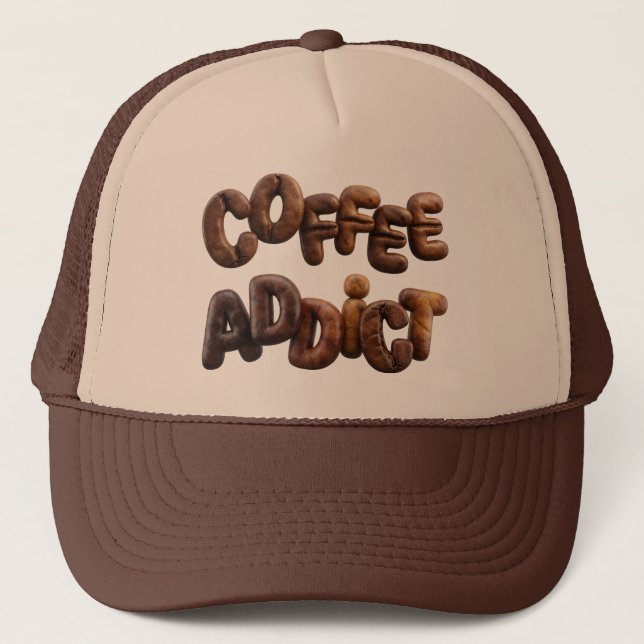 Kaffeberoende Lastbilschaufförshatt Roligt Kaffeäl Keps (Framsida)