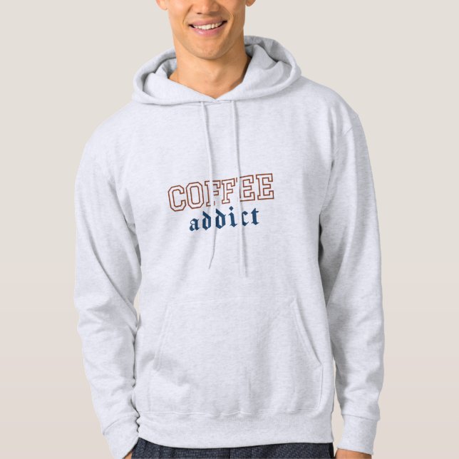 Kaffeberoende, Men Först Kaffe, Kaffeälskare Hoodie (Framsida)