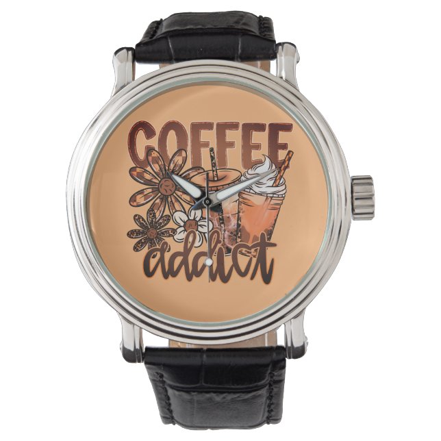 Kaffeberoende | Söt kaffekärlek  Armbandsur (Framsida)