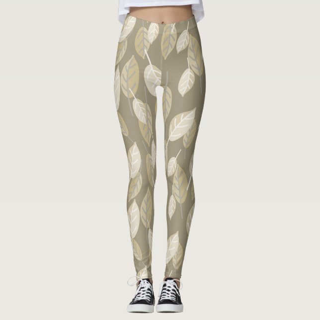 kaffebladsleggings leggings (Framsida)
