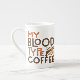 Kaffeblodstyp Grafik för present till kaffebögare Benporslin Mugg