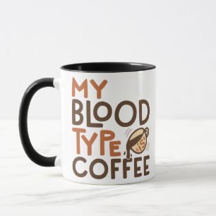 Kaffeblodstyp Grafik för present till kaffefanatik Mugg