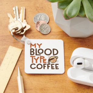 Kaffeblodstyp Grafik för present till kaffefanatik Nyckelring