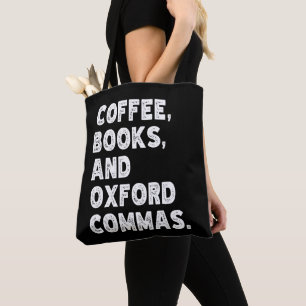 Kaffeböcker Och Oxfordkommatecken Coola Lärare Rol Tygkasse