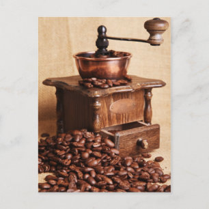 Kaffebohnen Kaffeemühle Vykort