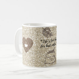 Kaffebohnshjärta Kaffe Mugg | Rustik Brun